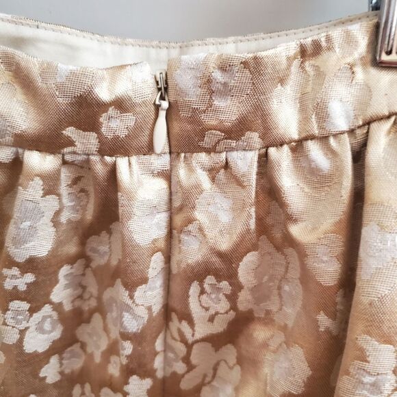 Erin Fetherston Vanilla Gold Floral Skirt Size 0 - Picture 5 of 6